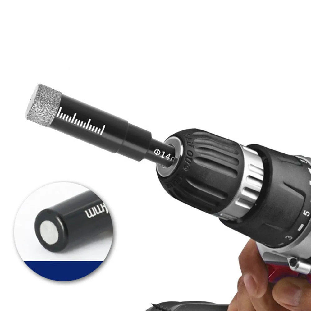 Diamond Dry Drill Bit 5-16mm Round Handle Dry Brazed Drill Bit Hole Saw For Marble Ceramic Power Tool Accessories