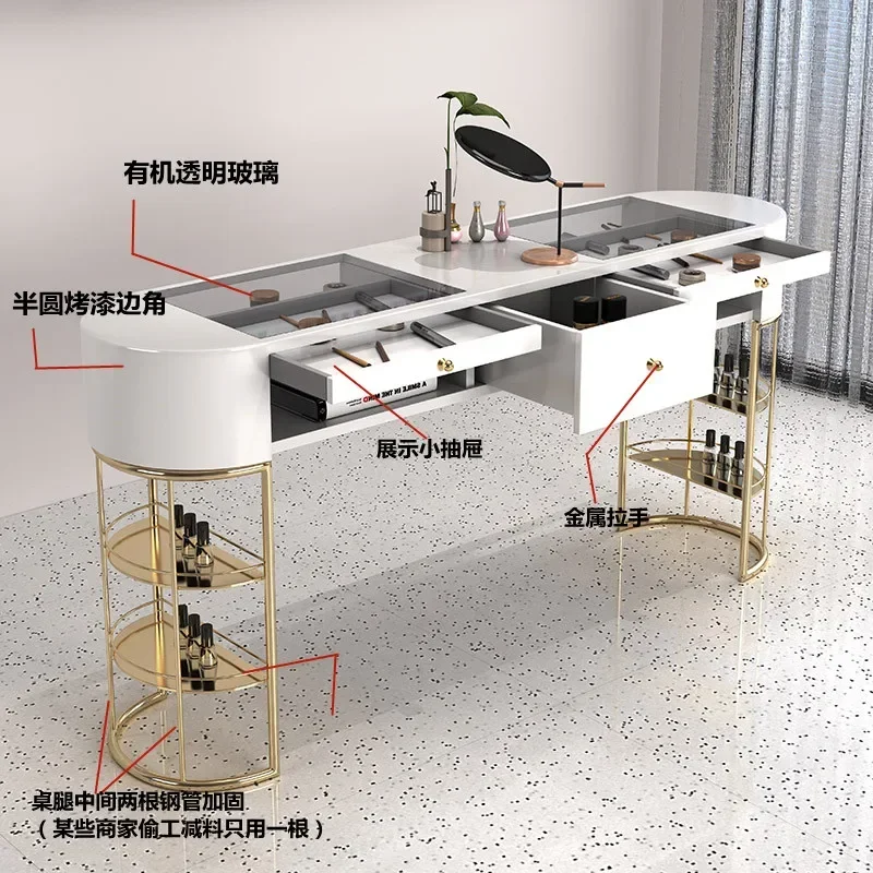 Tavolo per manicure professionale di bellezza Tavolo per manicure da ufficio Tavolo per trucco protesico De Manucure Attrezzatura per salone