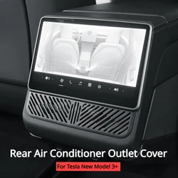 For Tesla New Model 3+ Highland 2024 Rear Air Conditioner Outlet Protective Cover Rear Exhaust Grille Dust Cover Car Accessories