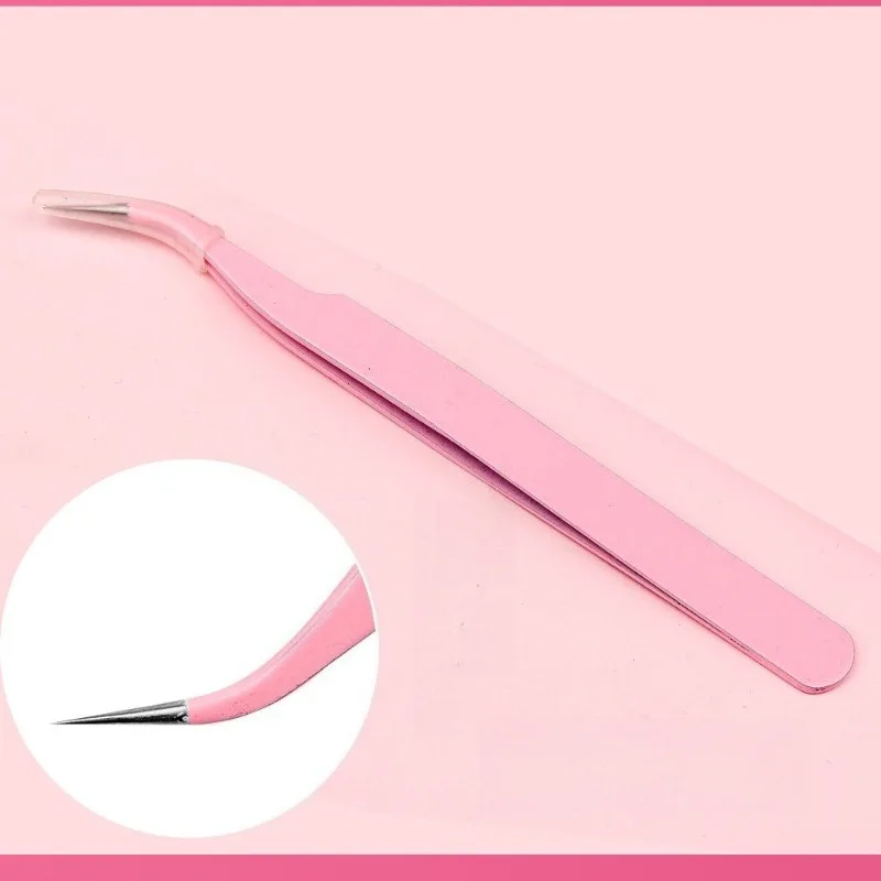 ملاقط رمش لتطعيم الرموش مشبك دولفين من الفولاذ المقاوم للصدأ لأداة مكياج متعددة الأغراض لقط دقيق