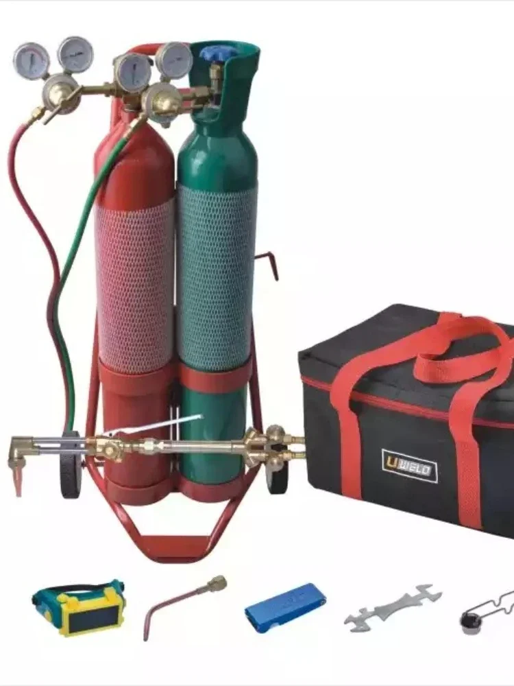 Industrial small gas cylinder suit, injection-suction all-copper welding and cutting set, oxygen filling equipment with pressure