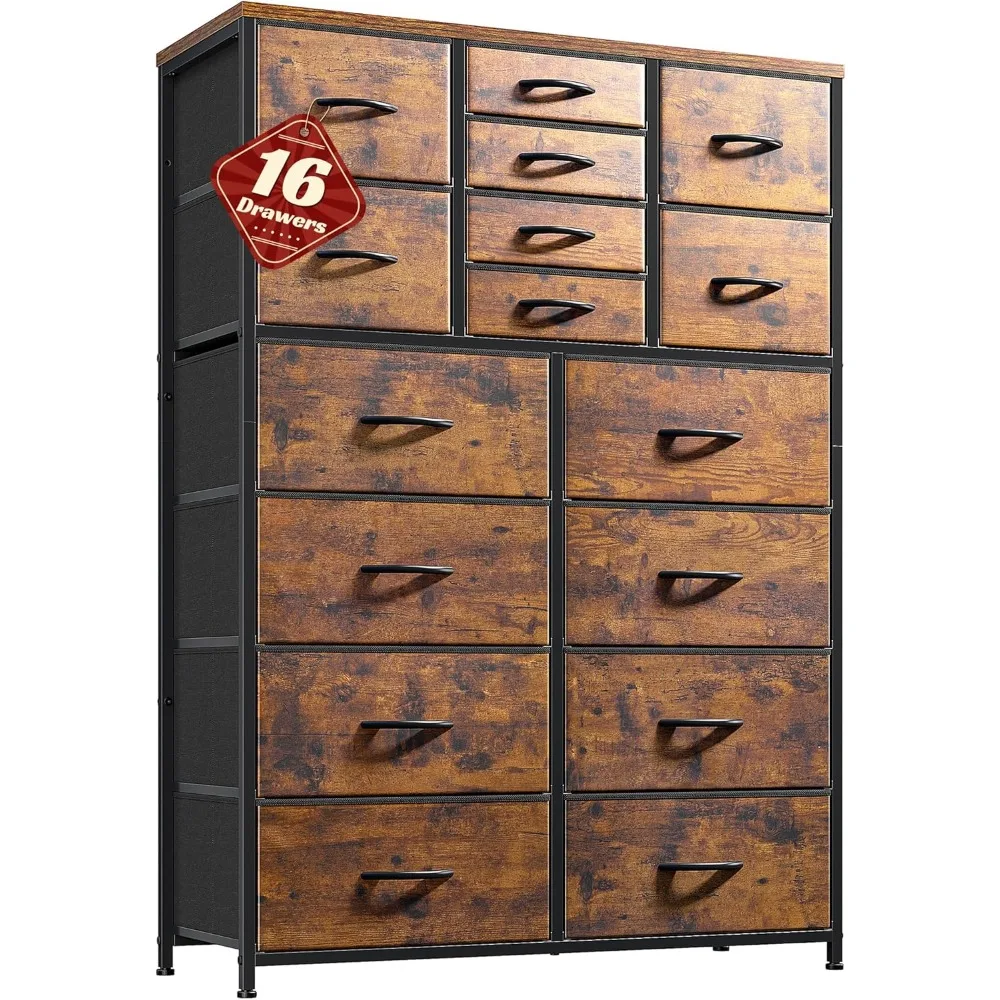 

57“H Tall Dresser for Bedroom with 16 Drawers,Fabric Dressers & chests of Drawers for Bedroom,Large Dresser for Closet,Sturdy Me