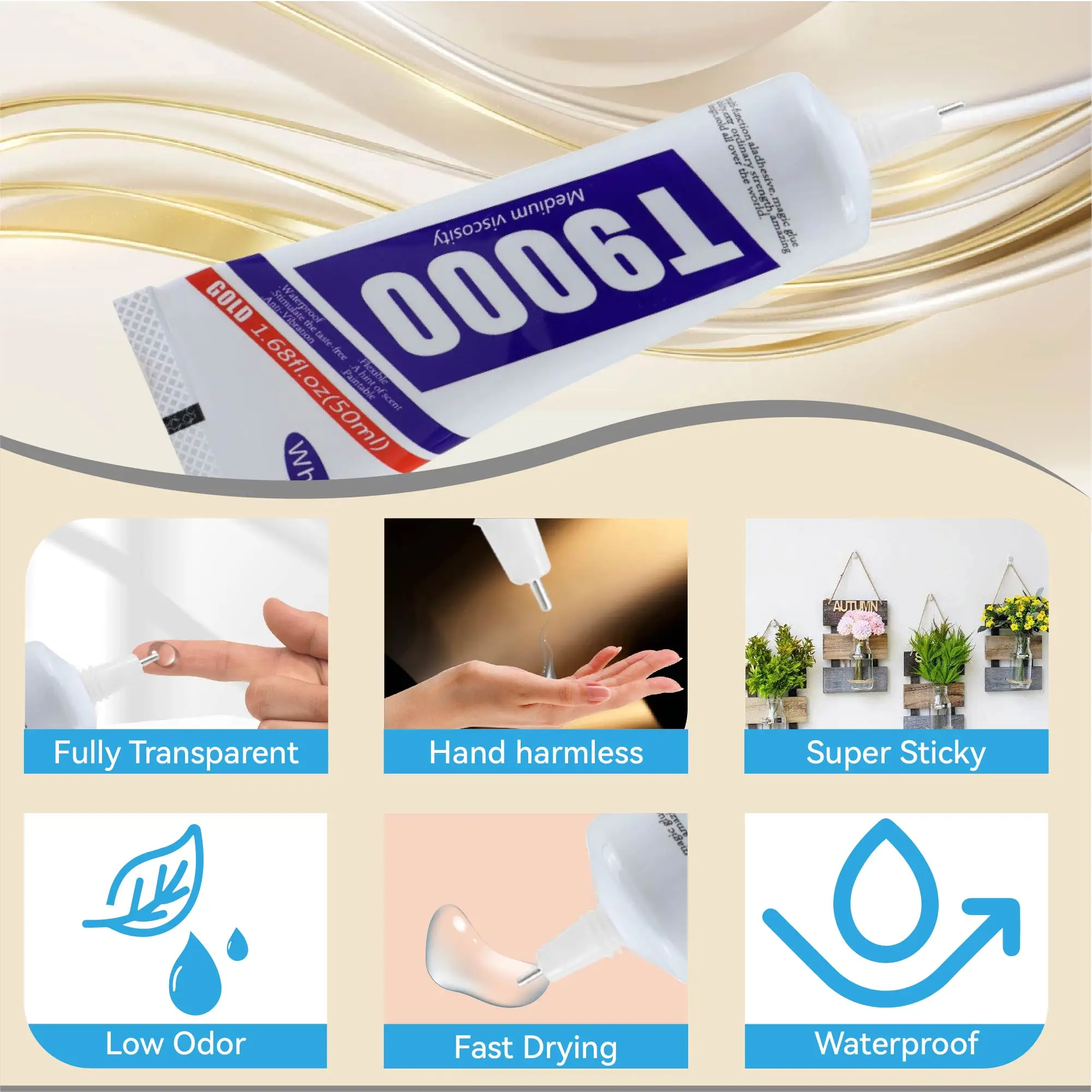 T9000 Transparent Color Phone Repair Case Battery Diamond Adhesive Glass Plastic Universal DIY Glue 15/50/110ML