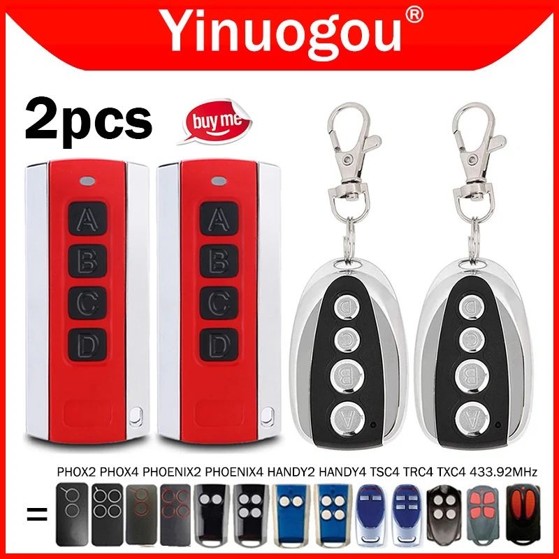2шт PHOX PHOENIX 2 4 PHOX2 PHOX4 PHOENIX2 PHOENIX4 HANDY2 HANDY4 TSC4 TRC4 TXC4 Дубликатор дистанционного управления для гаражных ворот 433,92 МГц