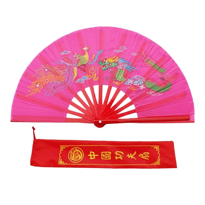 태극권 쿵후 팬 중국 전통 무술 쿵후 팬 Ventilador 휴대용 대나무 손 접는 팬