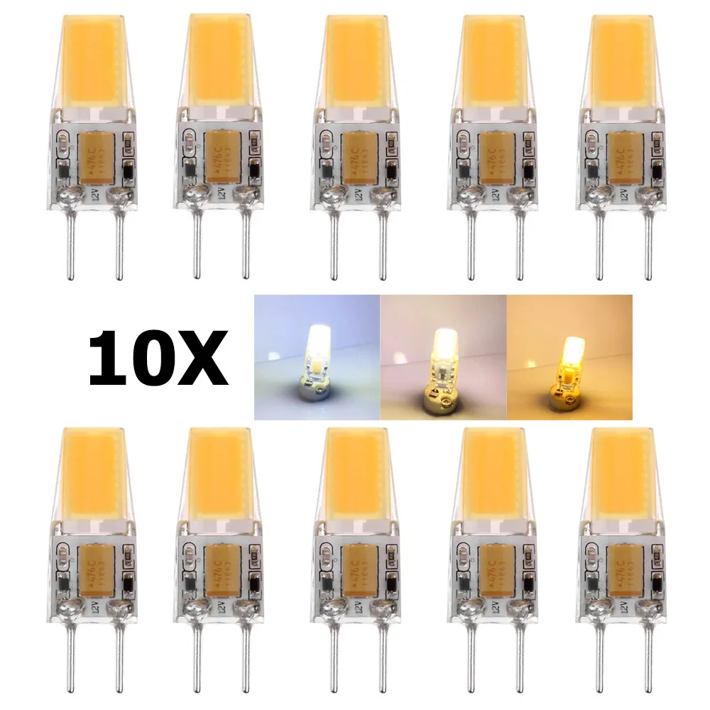 

10X GY6.35 LED Silicone Lamp 5W Decoration 360Degree Spotlight Halogen Pendant Lights light 3000K Bulbs Home Bulb COB for 12v