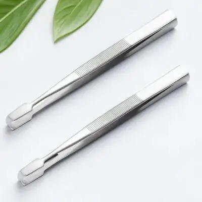 

2Pcs Premium Stamp Collector Tweezers Stainless Steel Philately Tools Flat End Tongs for Precise Handling of Stamps Beads