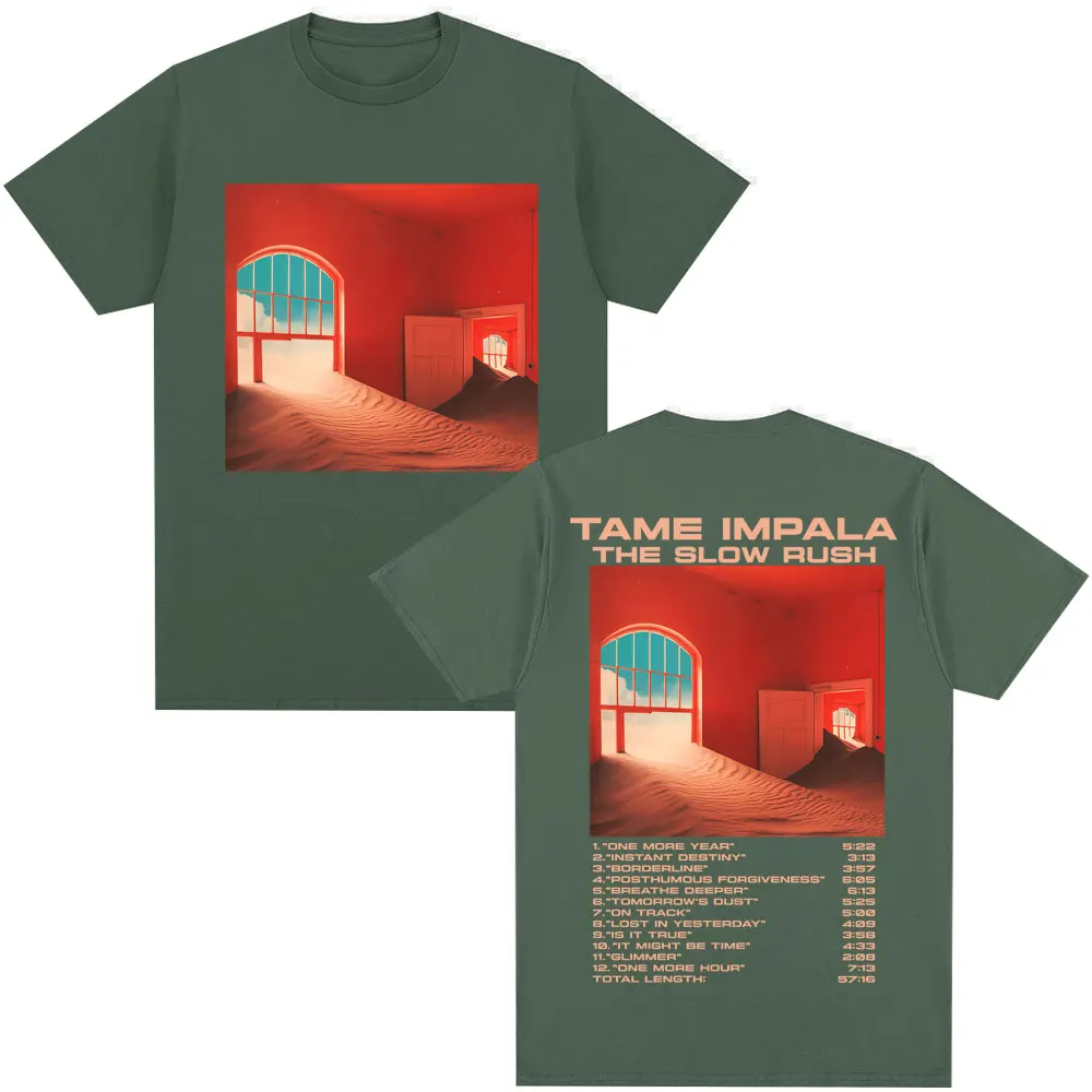 روك باند تيم إمبالا ألبوم الاندفاع البطيء تي شيرت الرجال النساء الهيب هوب خمر موضة تي شيرت المتضخم عادية القطن تي شيرت