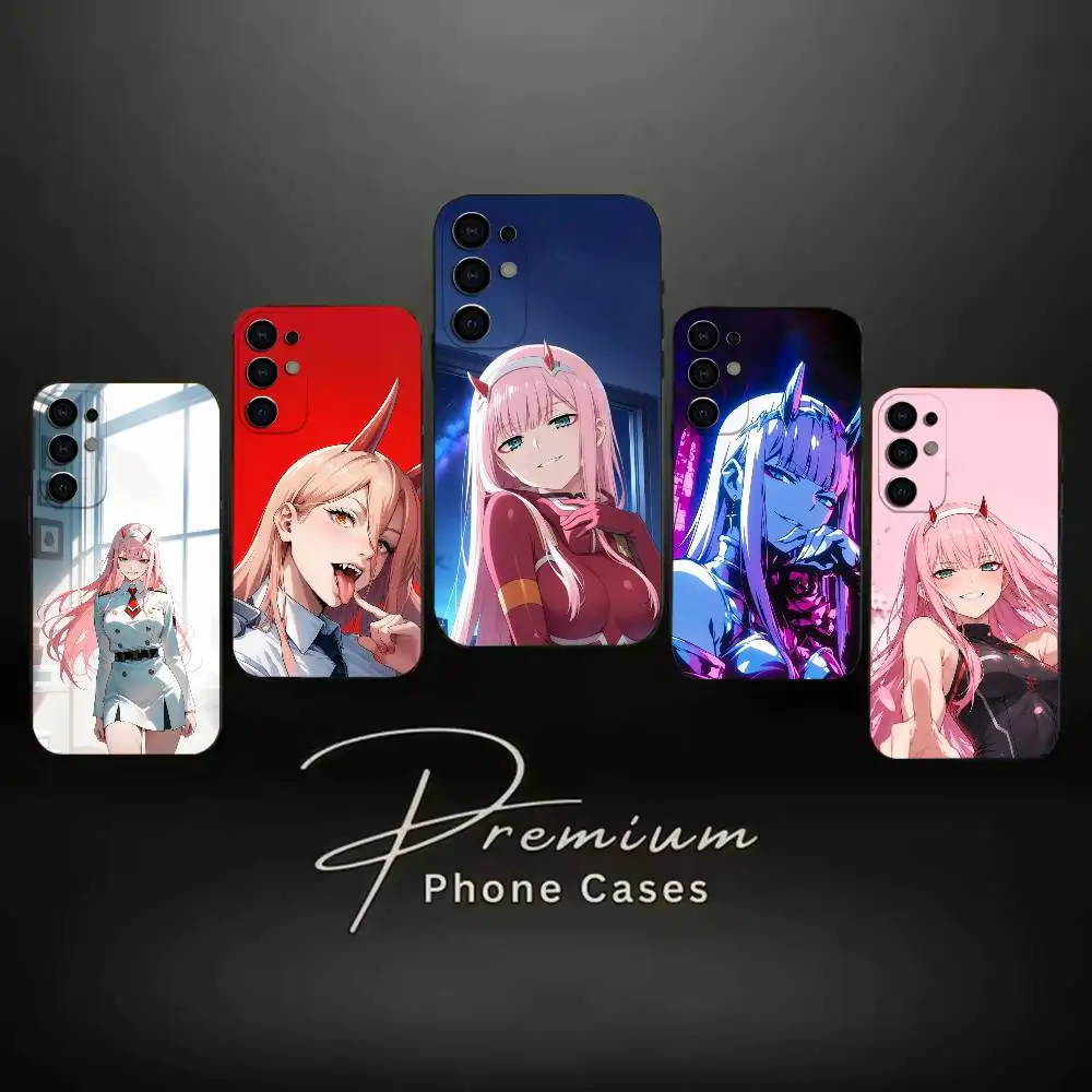 Pink Zero Two Darling in the Franxx 02 Phone Case Soft Black Case For Samsung S24,S30,S21,S23,S22,S20,Ultra,S25,Plus
