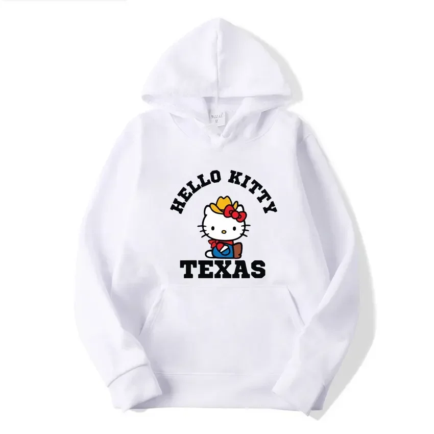 

Hello Kitty Women's Hoodie Y2k Hooded Sweatshirt 50th Anniversary Clothes Autumn and Winter Long Sleeve Pullove
