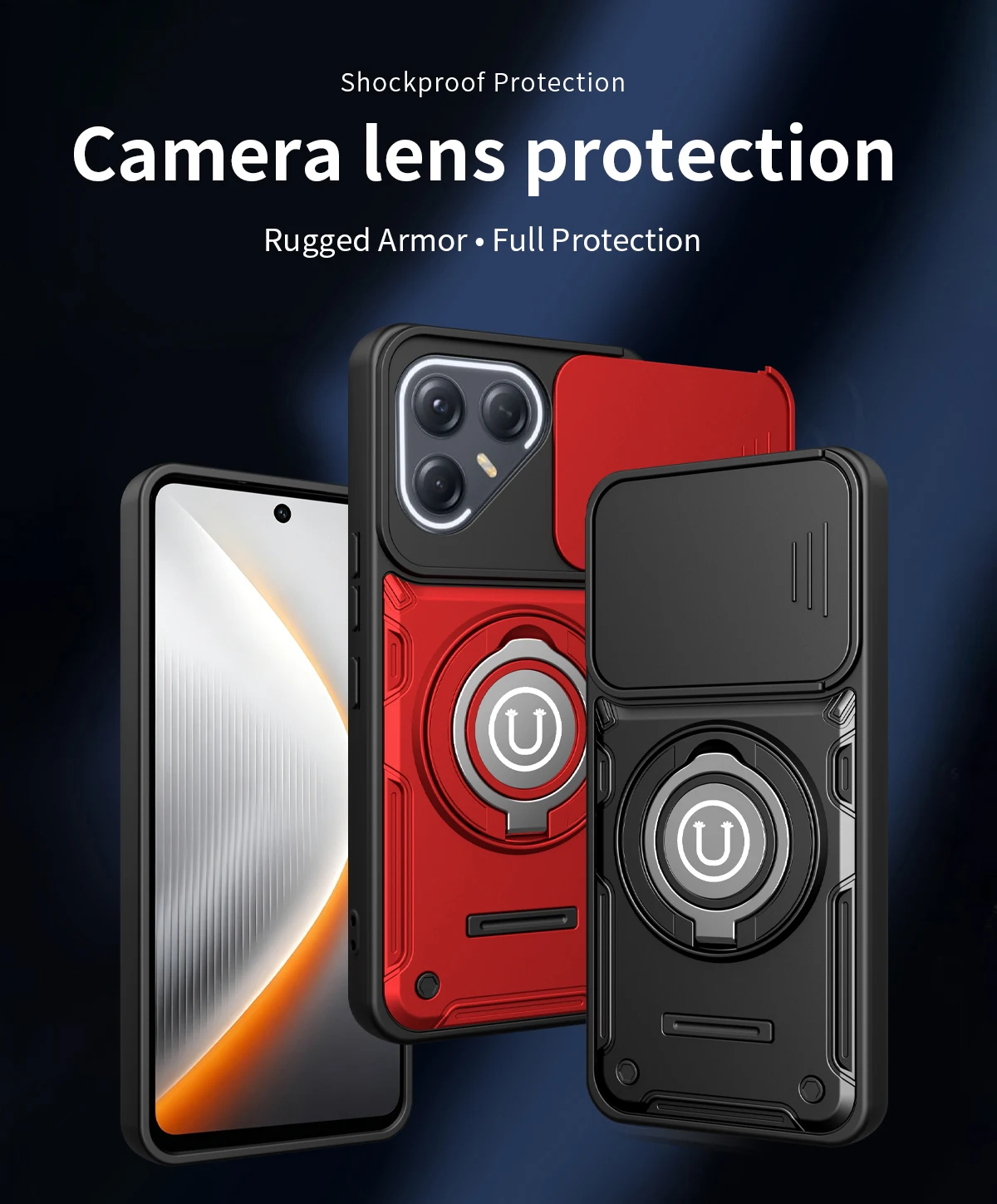 Camera Lens Protector - غطاء هاتف مضاد للانزلاق ومقاوم للصدمات
