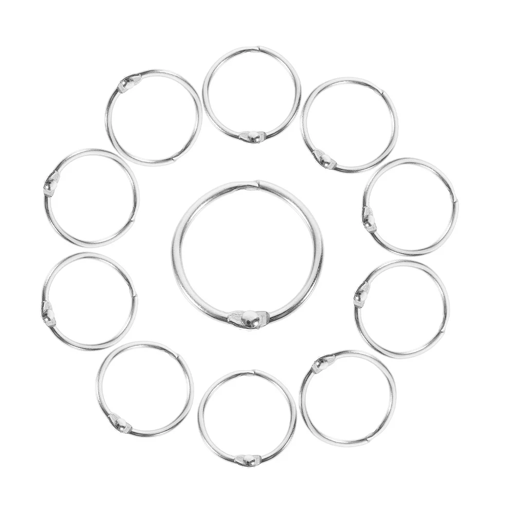 20Pcs Strong Binder Rings Wear Resistant Buckle for DIY Notebooks Journals Memo Filing Craft Projects Loose Leaf Ring