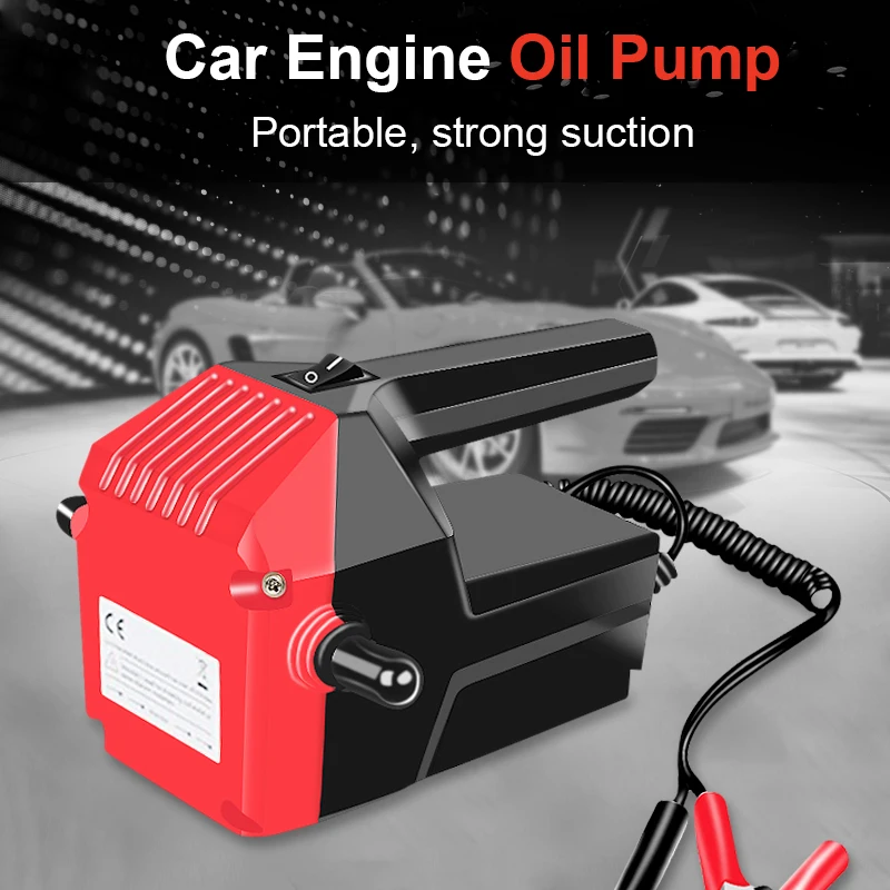 EAFC 12V Electric Vehicle Engine Oil Pump Oil/Crude Fluid Oil Pan Extractor Fuel Delivery Suction Pump Suitable for Car Boats