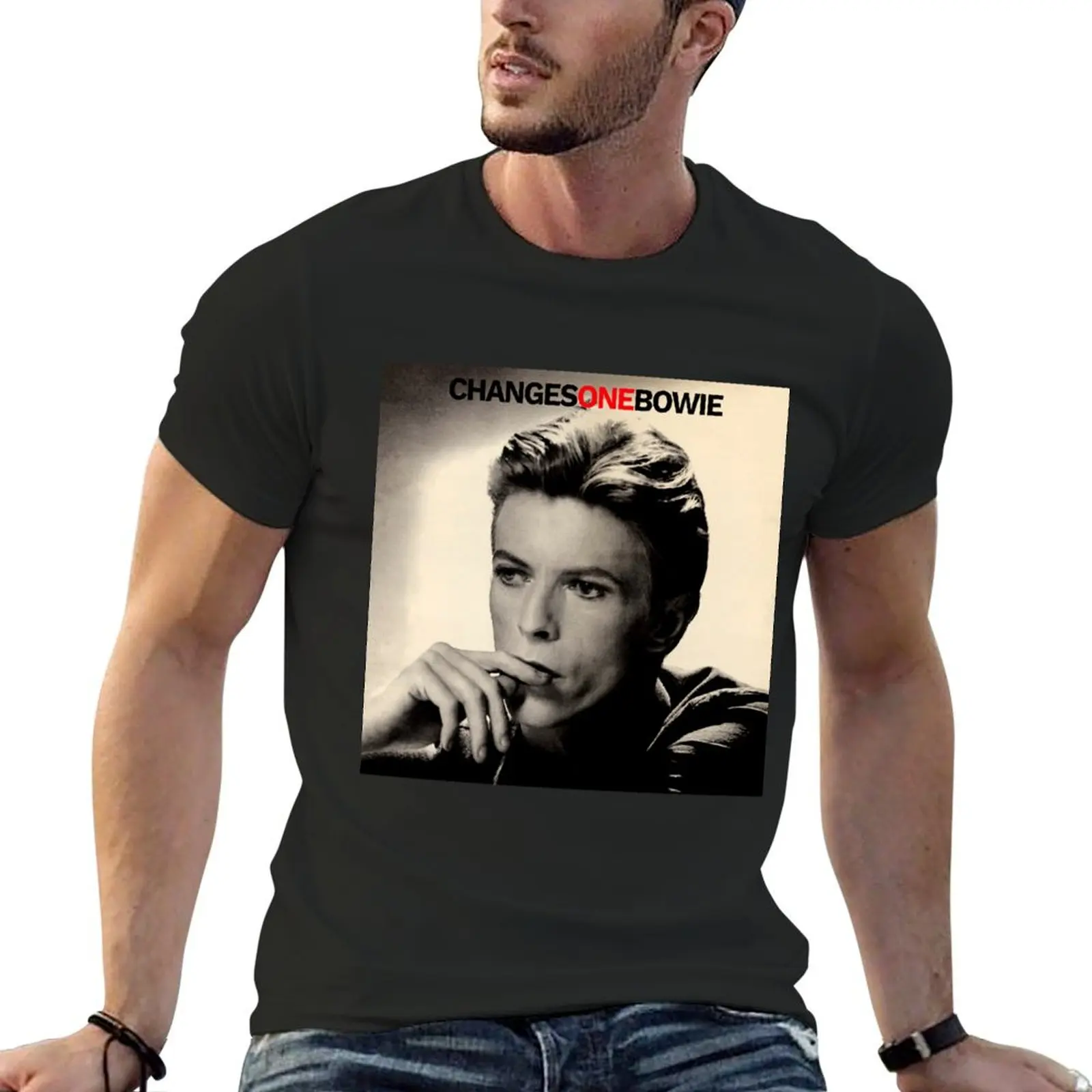 Bowie's Cha-cha-cha-cha-changes T-Shirt sweat plus size tops Short sleeve tee men