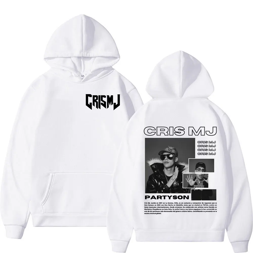 Rapper Cris Mj Tour 2025 Merch Felpe con cappuccio Uomo Donna Harajuku Moda High Street Felpa con cappuccio Top Felpe oversize Hip Hop Vendita calda