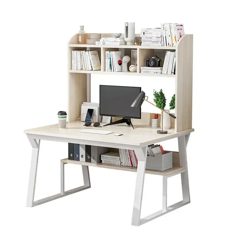 Computer Desktop Desk Bookshelf Combination Household Simple Bedroom Junior High School Student Rental Room Office Writing Desk