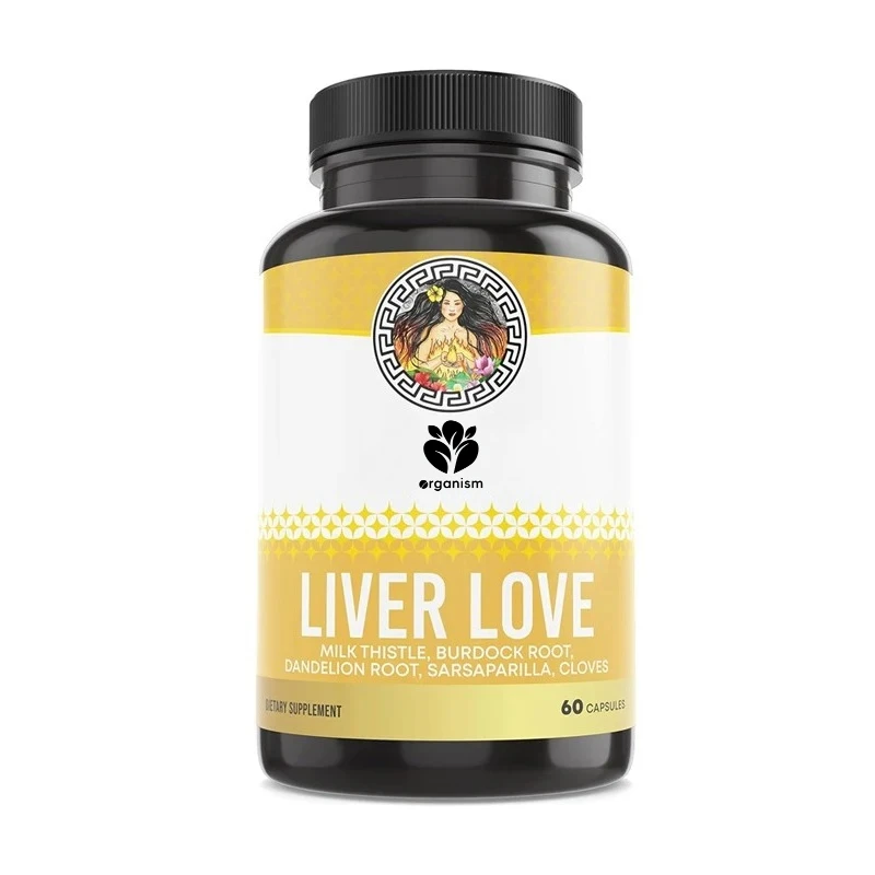 

Liver Love — добавка для очищения здоровья печени с натуральным молочным растопом — 60 капсул — содержит лопуха, одуванчик, гвоздики и т. д.