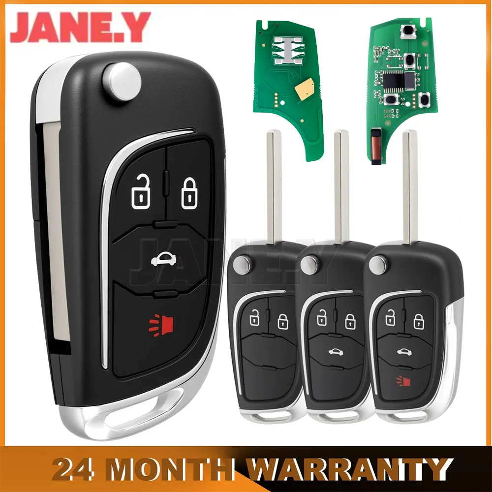 

Modified Smart Key Fob For Chevrolet Cruze Equinox Malibu Camaro Sonic Spark Volt ID46 315/433MHZ 2/3/4/5 Buttons Remote Key