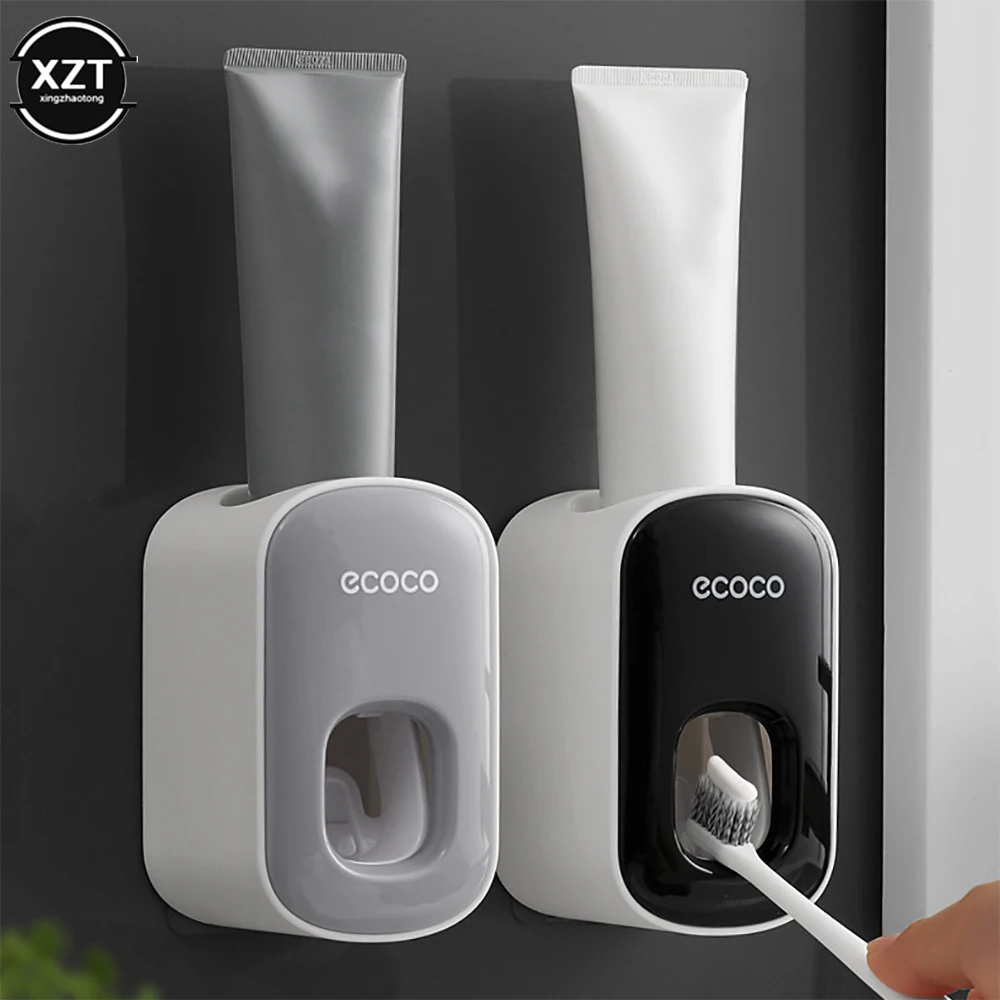 Wall Mount Automatic Toothpaste Dispenser Bathroom Accessories Set Toothpaste Squeezer Dispenser Bathroom Toothbrush Holder Tool