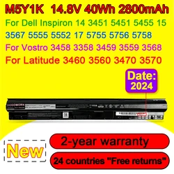 14.8V 40WH M5Y1K Laptop Battery For DELL Inspiron 14 3451 5451 15 3567 5555 17 5756 Vostro 3458 3551 3558 Latitude 3460 3560