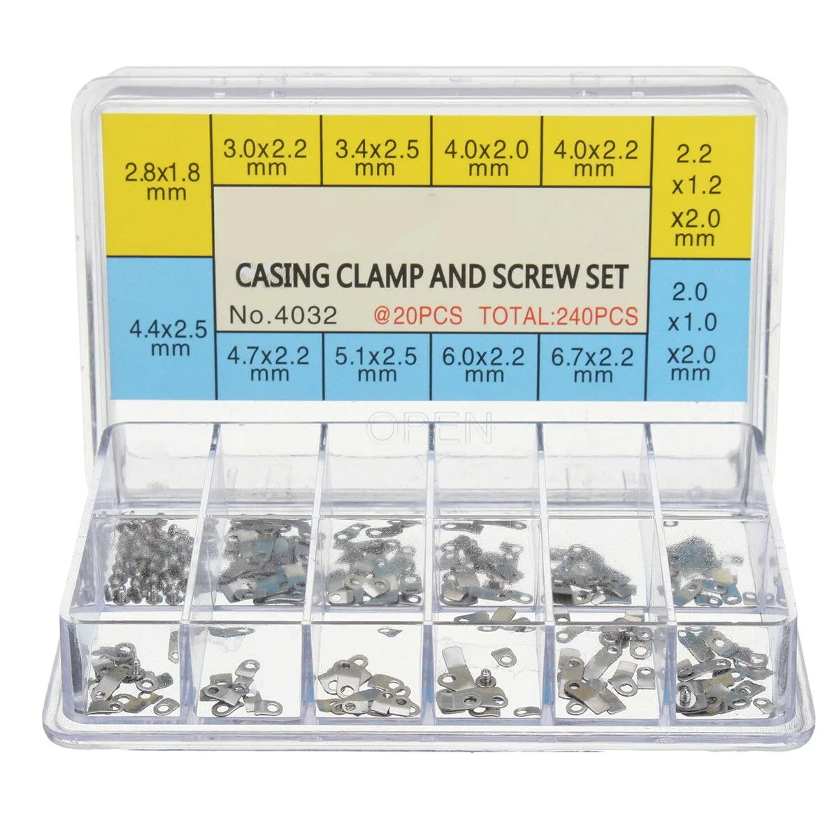 

240Pcs Watch Casing Clamp Adapter Movement Repair Adapter Securing Screw Washer for ETA 2824 2836 2846