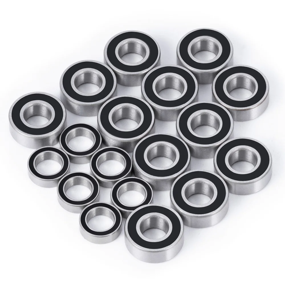 MIBIDAO 18PCS Rubber Seal High quality Sealed Ball Bearings Kit For Tamiya M05 M06 1/10 RC Car Bearing Upgrades Part Accessories