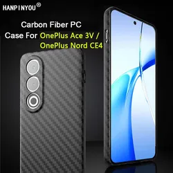 Carbon Fiber PC Phone Case For OnePlus Ace 3V / Nord CE4 Ultra Thin Anti Fingerprint Hard Back Camera Protector Full Cover Shell