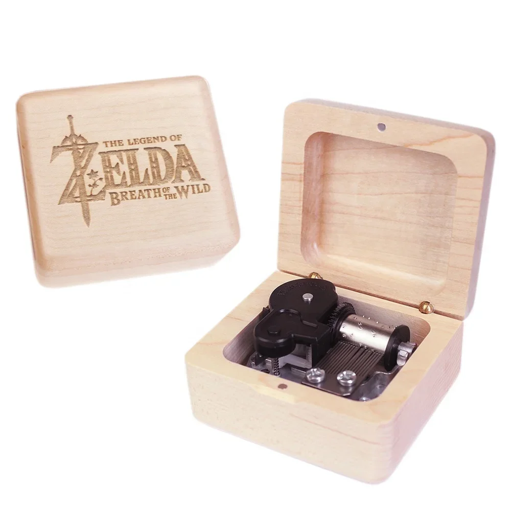 

Professional Wholesale Maple Wooden Music Box Movie Game Popular Melody Music Creative Marketing Gift