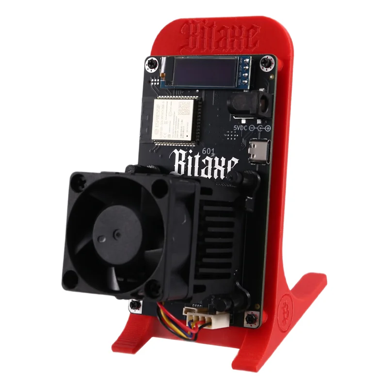 Exquisite-US Plug Bitaxe Gamma 601 Rood 1.2TH/S 18-22W Solo BTC Miner BM1370 voor Antminer S21 Pro, Asic Bitcoin Mining Apparatuur