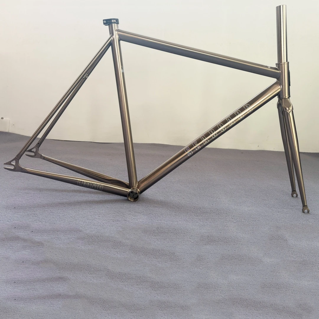 Cuadro de bicicleta de piñón fijo TSUNAMI, cuadro de bicicleta de pista de una sola velocidad, tallas S/M/L, juego de ruedas de bicicleta de carreras 700C, espacio libre trasero de 120 mm