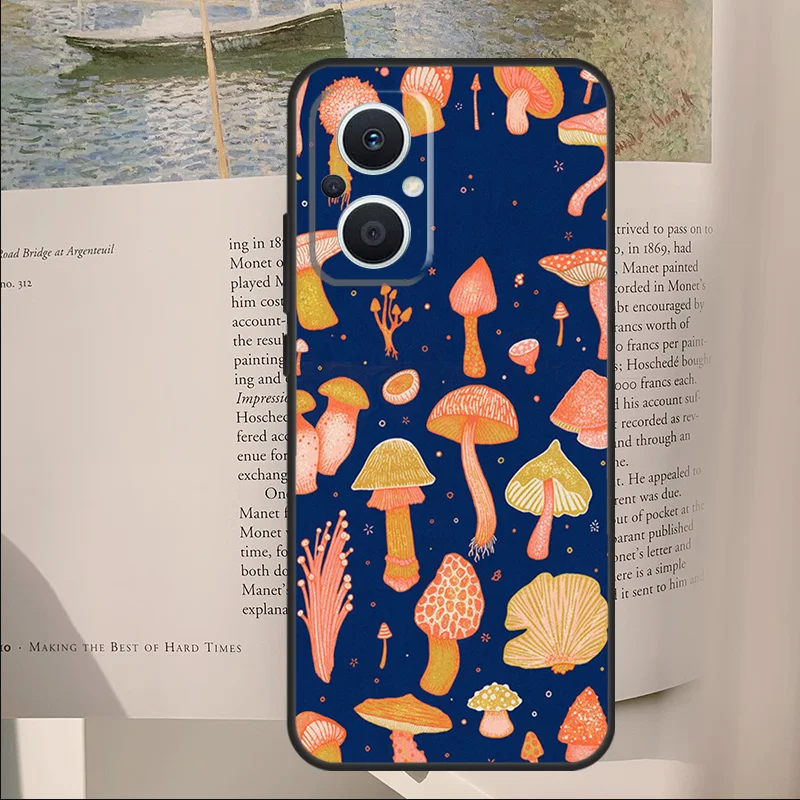 Mushroom Pattern For OPPO Reno 8T 4Z 5Z 2Z 3 4 5 6 7 8 Lite Case For OPPO Find X5 Lite X2 X3 Neo X6 Pro