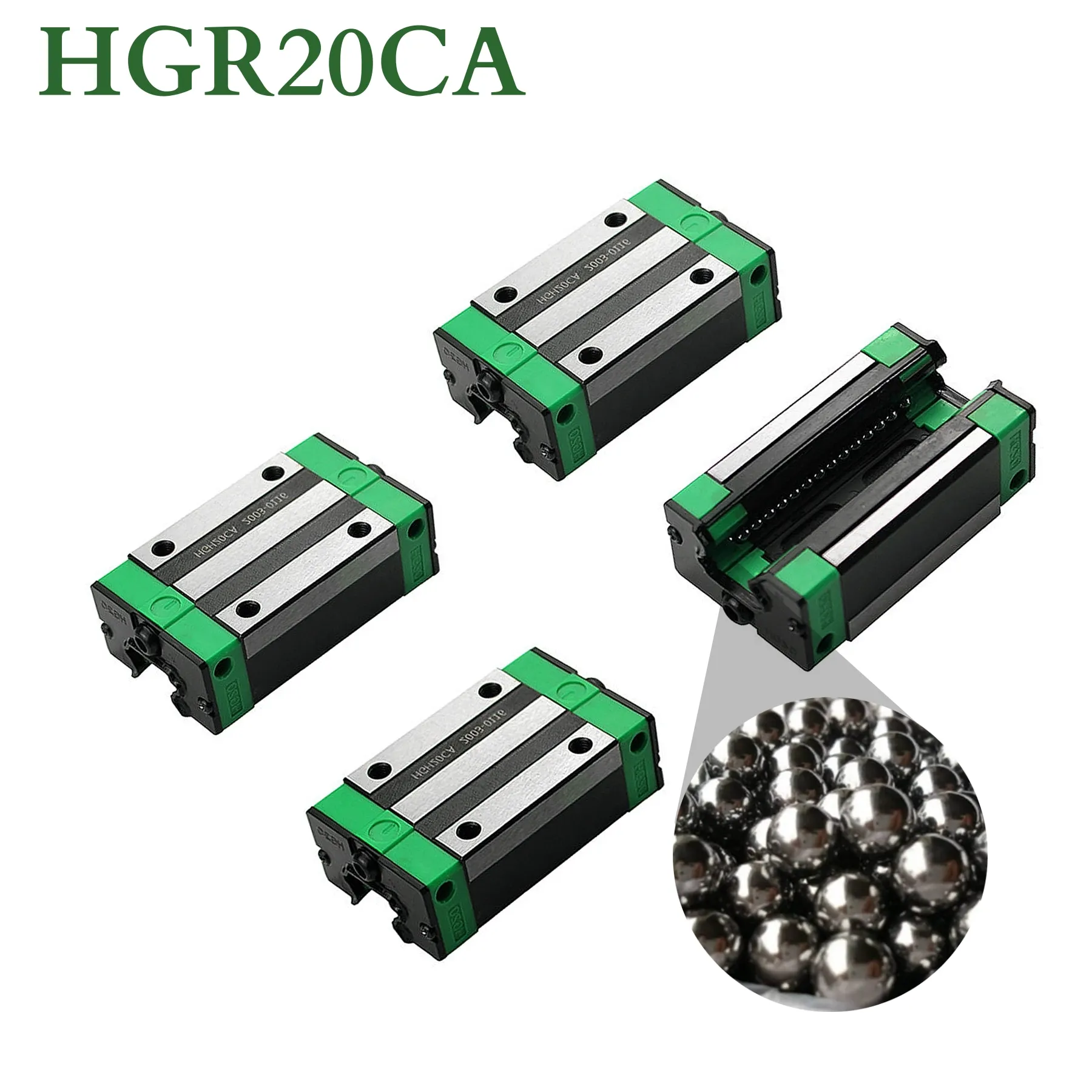 HGR20 HGR15 2pcs Square Linear Guide Rail+4pcs HGH20CA/HGW20CC HGH15CA/15CC Flang Slide Block Carriages For CNC Router Engraving