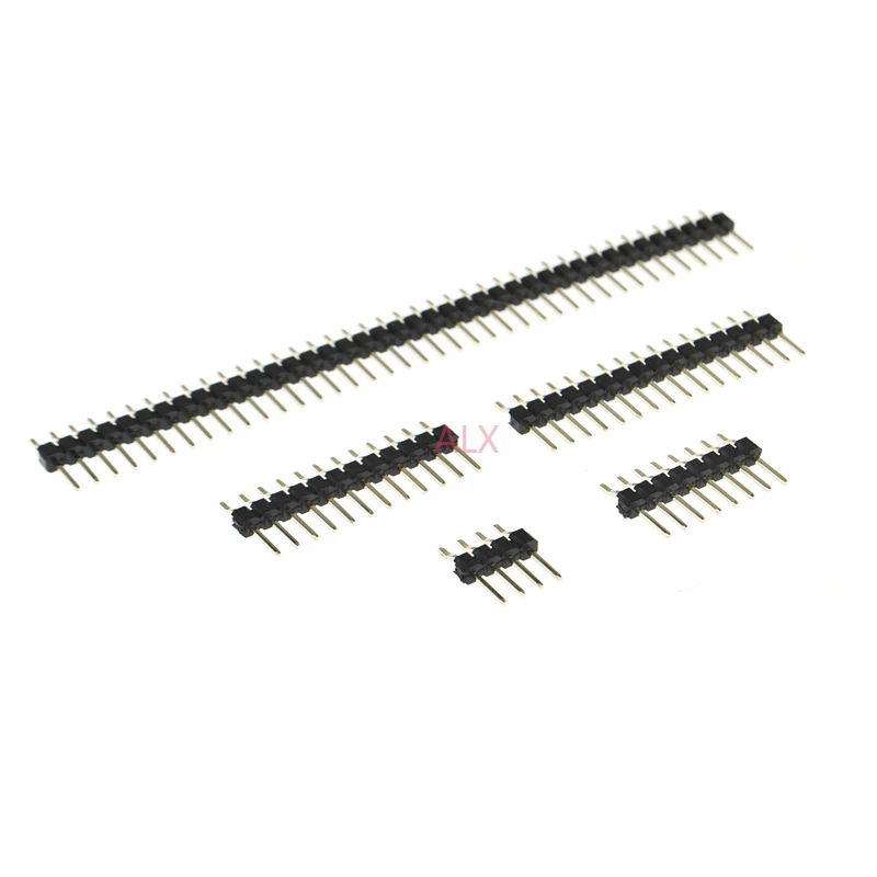 10PCS 2.54MM pitch single row right angle smd/smt pin header 1x2/3/4/5/6/8/10/12/40 pin/p pcb Surface Mount connector 3p/4p//40p