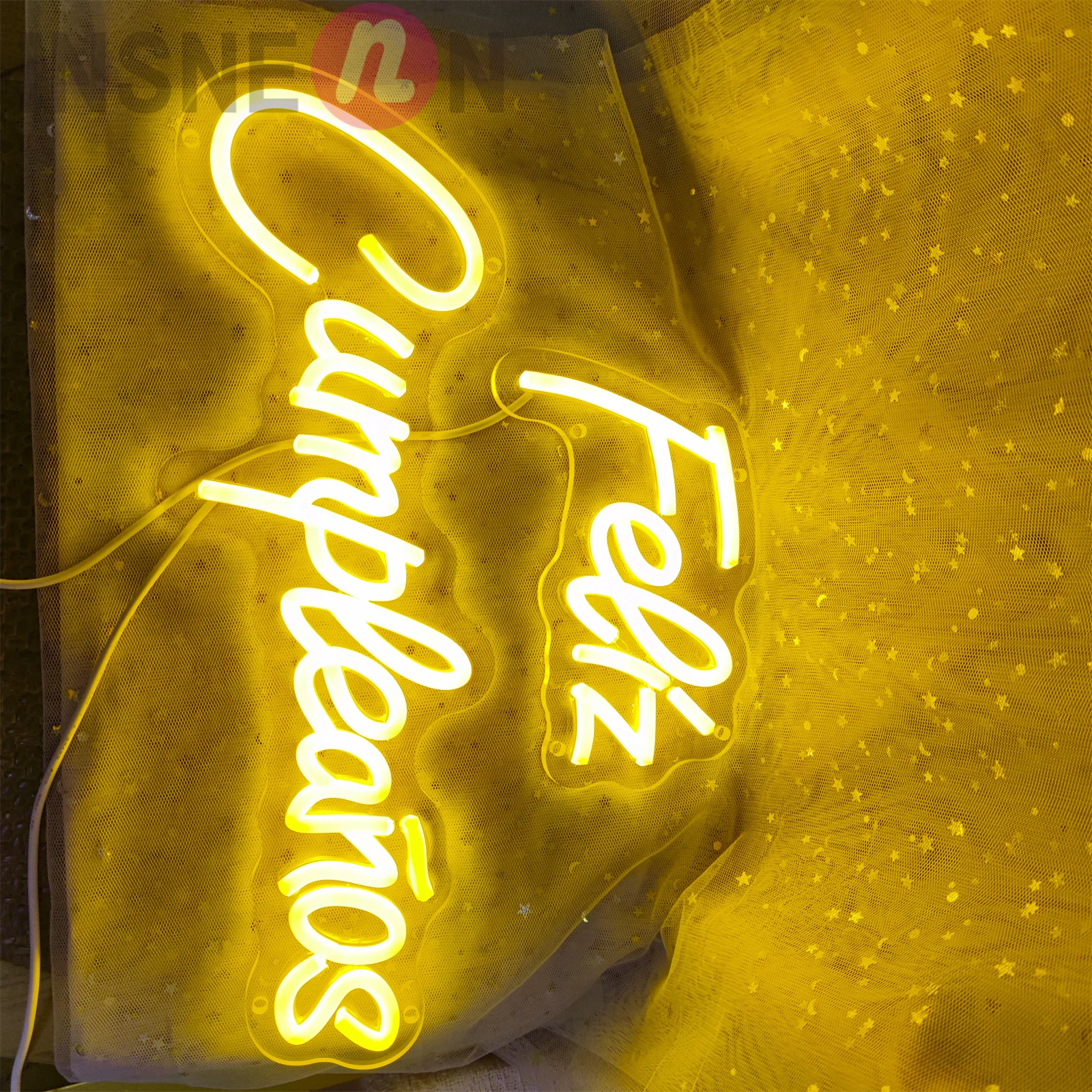 Feliz Cumpleanos Neon Signs, Happy Birthday Decor, LED Lights, Aesthetic, Club Room, Wall, Party, Bedroom, Bar