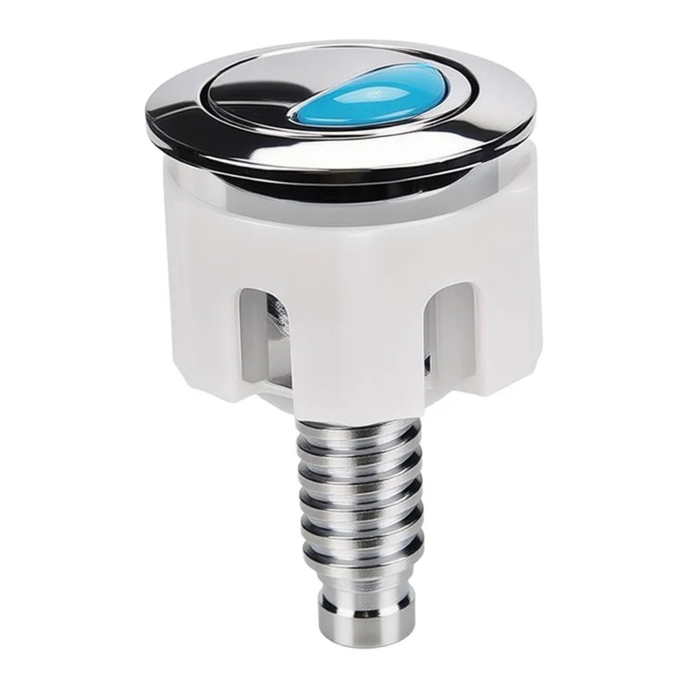 ABS Dual Function Toilet Button Silver 49x75mm 60x75mm for Half and Full Flush 33-49mm Hole Fit No Extra Tools
