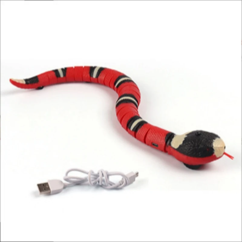 Smart Sensing Convenient Snake Toys USB Rechargeable Automatic Funny Cat Game Interactive Toys Electric Training Pet Accessories