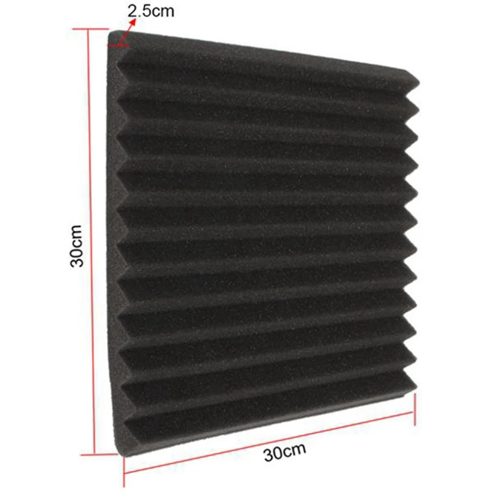 AA05 24 Pcs Acoustic Foam Board,Studio Wedge Tile,Acoustic Foam Soundproof Pyramid Studio Treatment Wall Panel 2.5X30x30cm