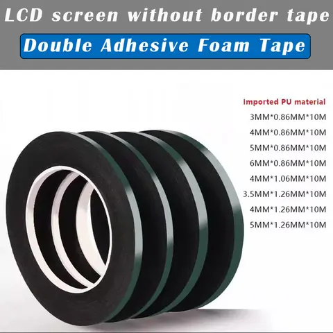 10M 3mm 3.5mm 4mm 5mm 6mm 양면 접착 폼 테이프 접착 LCD 화면 TV 용 경계선없는 곡선 디스플레이 씰링