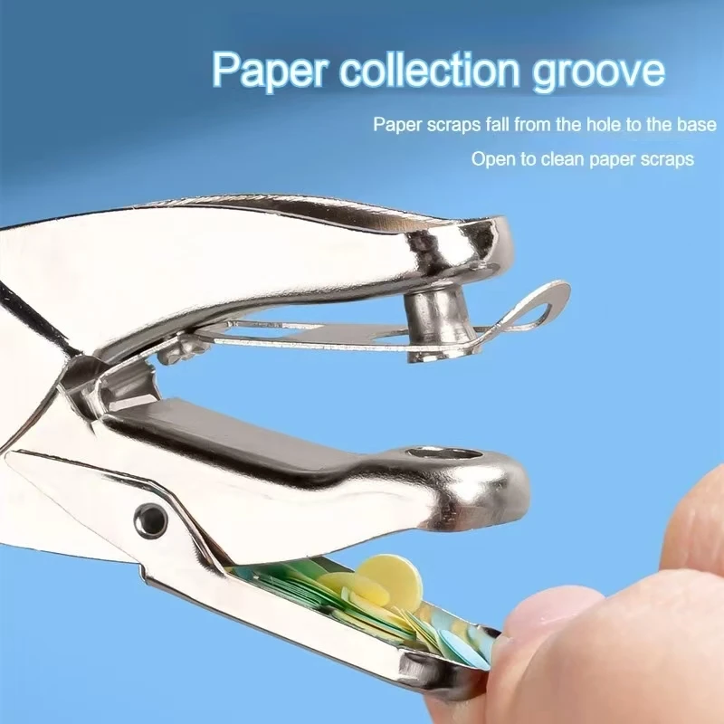 Kawaii Single Handheld Circle Shaped Hole Puncher Capacity 1.5-6mm Green Scrapbooking Paper Diy Craft Shape Cutter Perforator