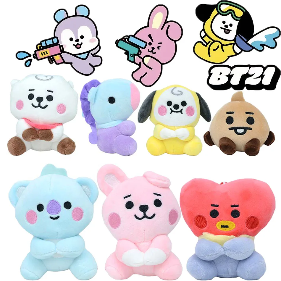 

2026 Hot B-T-21 Plush Toys Kawaii Mini Keychain Anime Pendant Ornament for Kids Bt Peripherals Soft Stuffed Animals Doll Gift
