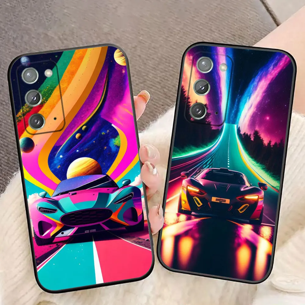 

New Sports Car View Phone Case For Samsung A03 A03S A04 A05S A06 A10 A12 A13 A24 A30 A50 A70 A80 NOTE 10 20 M23 M53 Case Funda