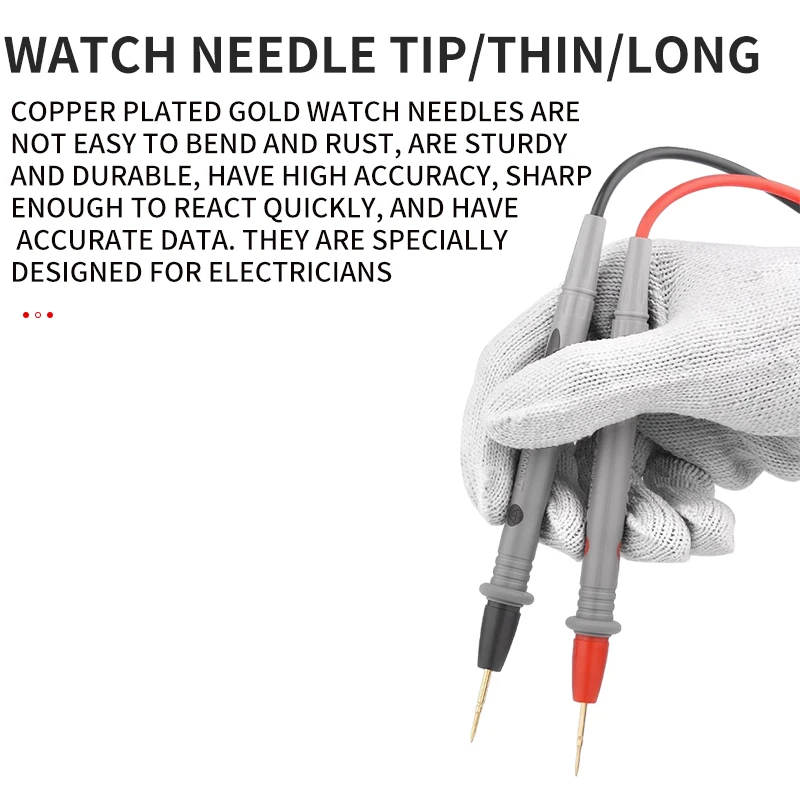 1คู่ Universal Digital Thin Tip เข็มมัลติมิเตอร์ Multi Test Lead Probe สายไฟสายไฟเครื่องทดสอบมัลติมิเตอร์1000V 10A 20A