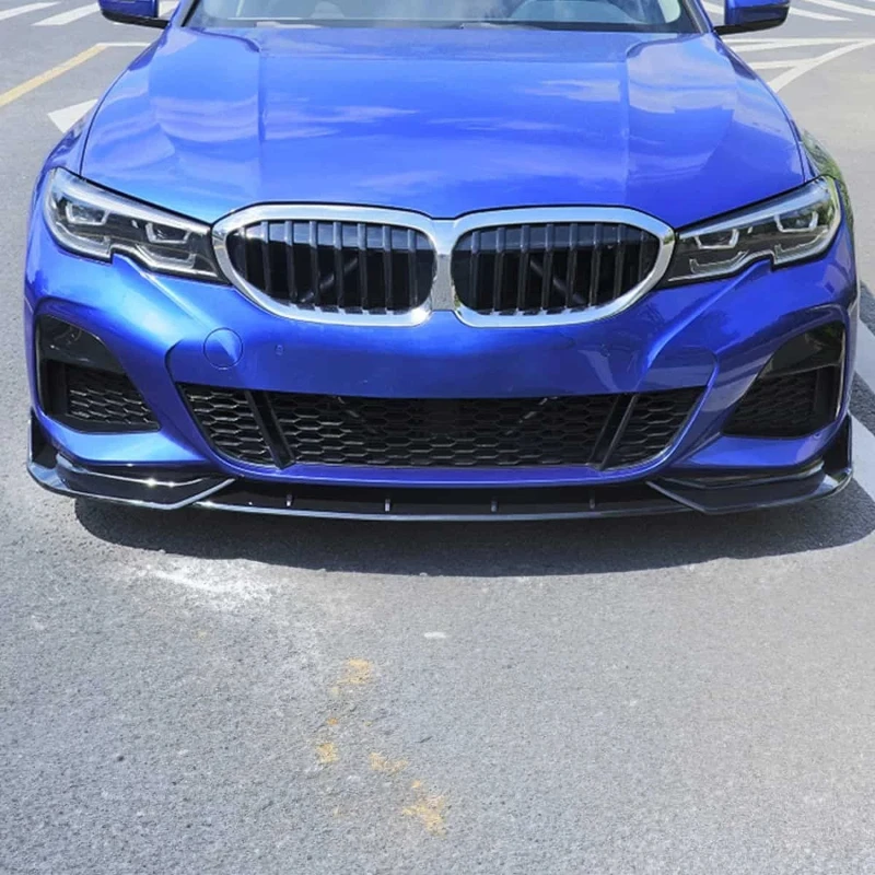 GT نمط لمعان أسود الجبهة الوفير الفاصل الشفاه لسيارات BMW G20 LCI M340i 330i M Sport 2023 ~ 2025 تجميل الناشر طقم الجسم ضبط