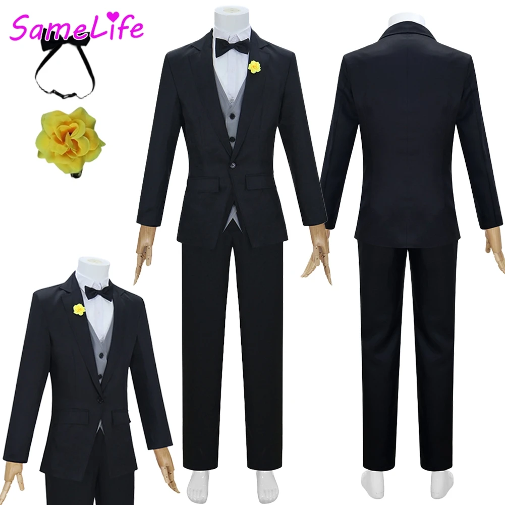 

Fox Nick Wilde Cosplay Fantasy Black Suit Clothing Cartoon Zoo Costume Disguise Halloween Men Roleplay Fantasia Outfit