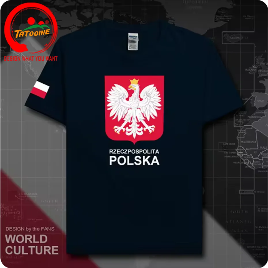 Poland Mens T Shirts Man Polish Pole Jerseys Hip Hop Nation Cotton T-shirt Fitness Clothing Tops Tee Country POLSKA POLAK TShirt