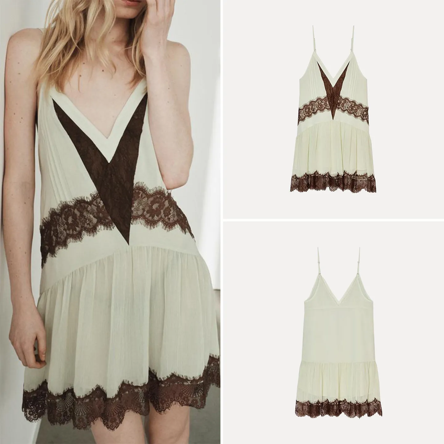 

Модная женская одежда с кружевными вставками, коллекция Z Brand, повседневная одежда, новинка зимы 2025 года