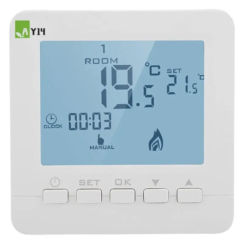 AY14 -Smart Temperature Controller Gas Fireplace Thermostat Fireplace Thermostat Programmable Digital LCD Display Thermostat