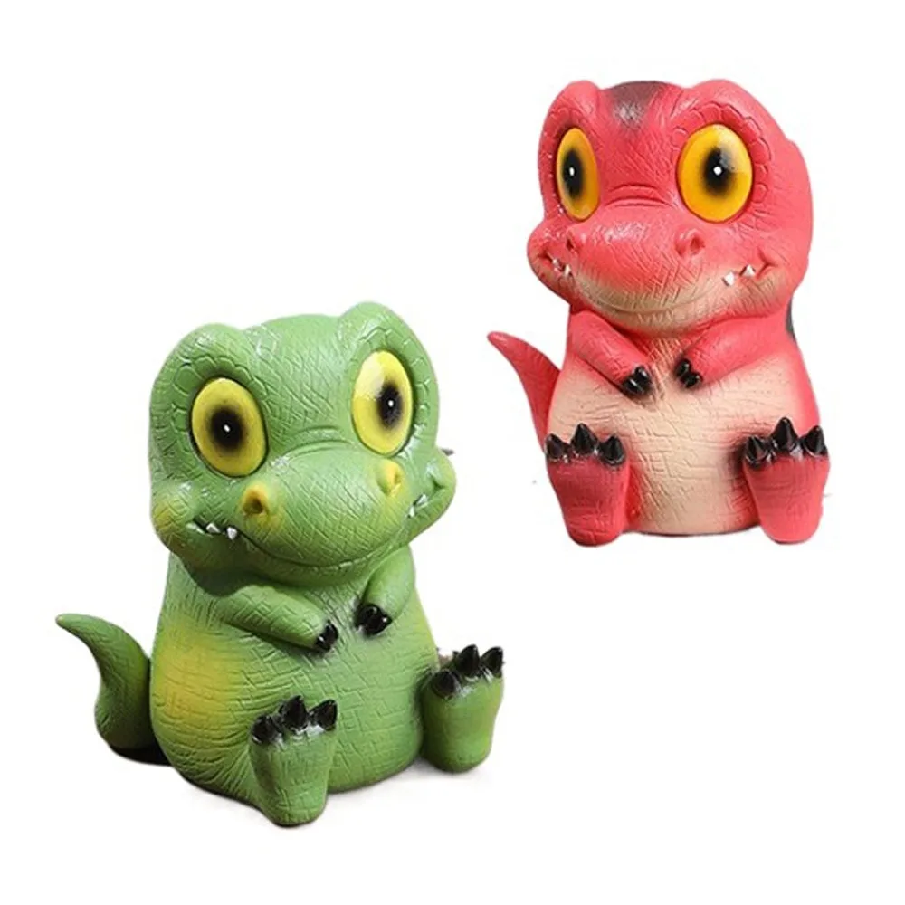 Resin Craft Dinosaur Pen Holder Ornaments Dinosaur Desktop Storage Decor Cartoon Large Capacity Pencil Storage Box School Office