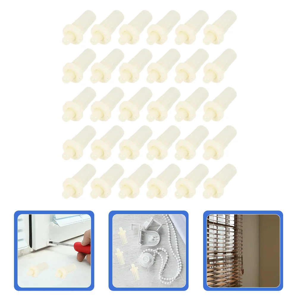 

40pcs Telescopic Shutter Repair Pin Replacement Kit Plastic Spring Loaded Louver Pin for Window Blinds Easy Install White