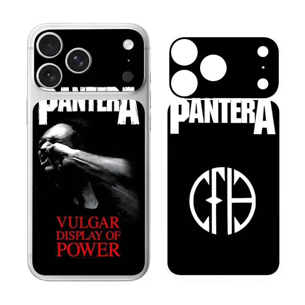 Dark Heavy Metal Rock P-PanteraS Band Back Protective Decal Skin Wrap Sticker For IPhone 17 Pro 17 Pro Max view 4